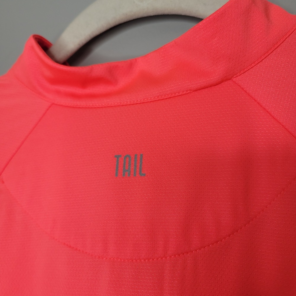 Tail Golf Polo Shirt Coral Pink 1/4 Zip Women's Size L Tennis Workout Stretch - Picture 7 of 10